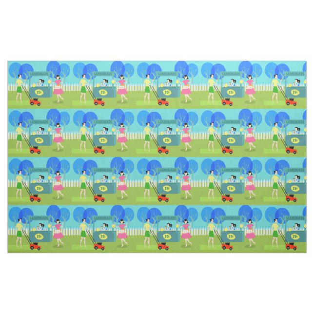 Retro Children's Lemonade Stand Fabric (Yard)