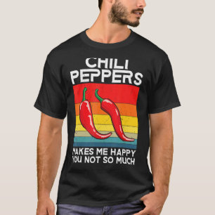 Retro Chilli Peppers Red Hot Spicy Pepper Eat Mexi T-Shirt