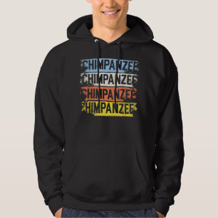Retro Chimpanzee Chimp Monkey Lover Ape Chimpanzee Hoodie