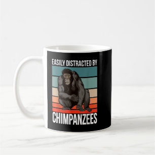 Retro Chimpanzee Quote Ape Easily Distracted By Ch Coffee Mug