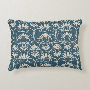 Retro China Spiral Floral Antique Decorative Cushion