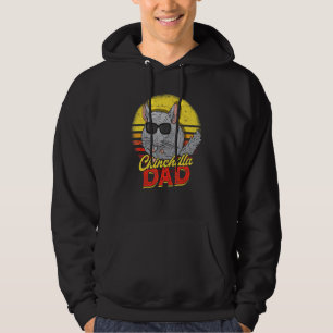 Retro Chinchilla Dad Pet Rodent Chinchilla Owner 1 Hoodie