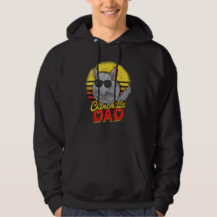Retro Chinchilla Dad Pet Rodent Chinchilla Owner Hoodie