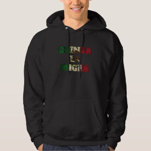 Retro Chinga La Migra Mexico Flag Bandera ICE Immi Hoodie
