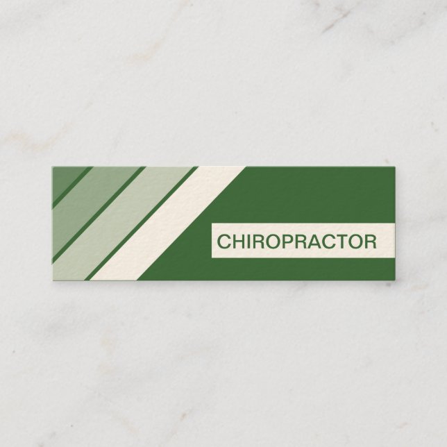 retro CHIROPRACTOR Mini Business Card (Front)