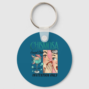 Retro chismosa social club latina mexicana mexican key ring