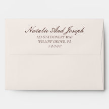 Retro Chocolate Brown Cream Old Money Wedding