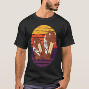 Retro Chocolate Milk Bottle Food Eater Graphic T-Shirt