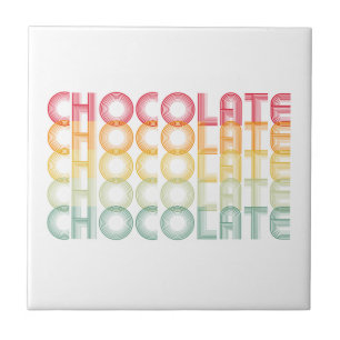 Retro Chocolate Rainbow Colour Ceramic Tile
