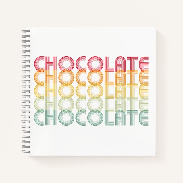 Retro Chocolate Rainbow Colour Journal (Front)