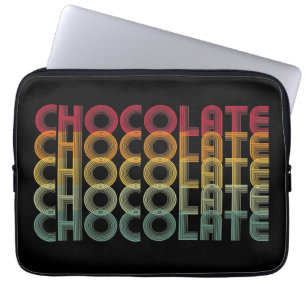 Retro Chocolate Rainbow Colour Laptop Sleeve