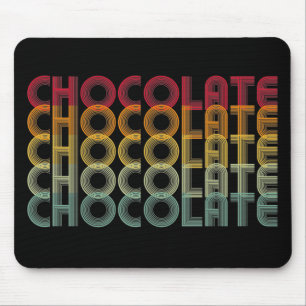Retro Chocolate Rainbow Colour Mouse Pad