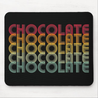 Retro Chocolate Rainbow Colour Mouse Pad
