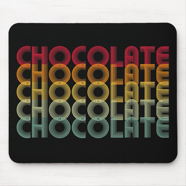 Retro Chocolate Rainbow Colour Mouse Pad (Front)