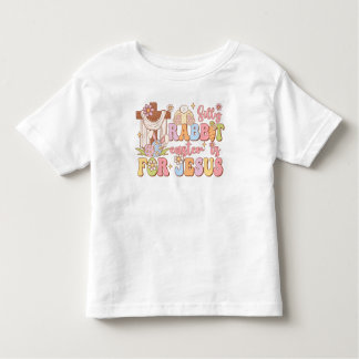 Retro Christian Silly Rabbit Easter is For Jesus Toddler T-Shirt