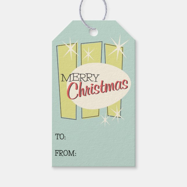 Retro Christmas 1958 Gift Tag -Customise It! (Front)