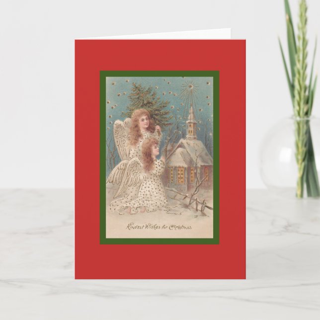 RETRO CHRISTMAS ANGEL CUSTOM Card (Front)
