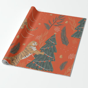 Retro Christmas Art Wrapping Paper