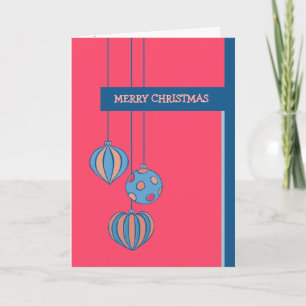 Retro Christmas Balls red Card