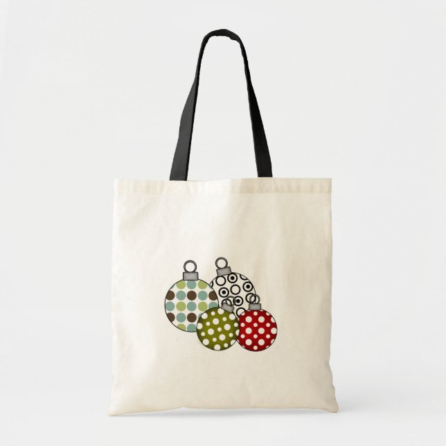 Retro Christmas Balls T-shirts and Gifts Tote Bag (Front)