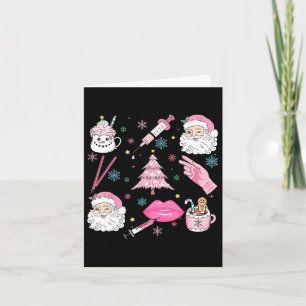 Retro Christmas Botox Dealer Aesthetic Nurse Injec Card