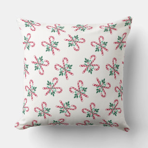 retro christmas candy cane cushion