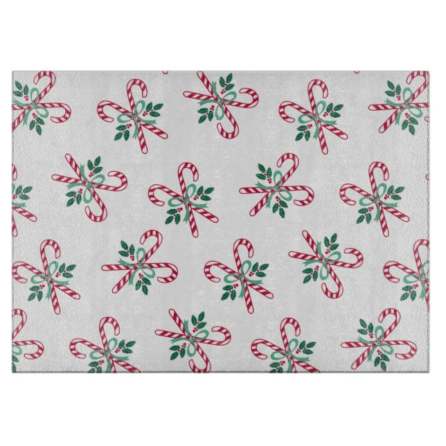 retro christmas candy cane cutting board (Front)