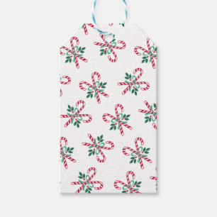 retro Christmas candy canes Gift Tags