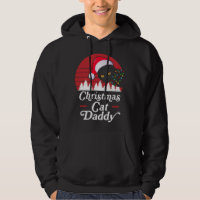 Retro Christmas Cat with Christmas Necklace Lights
