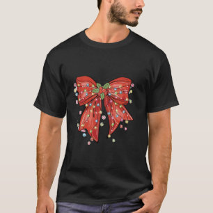 Retro Christmas coquettes Bow Merry Christmas Bows T-Shirt