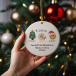 Retro Christmas Cute Personalised Photo Ceramic Ornament<br><div class="desc">Retro Christmas Cute Personalised Photo Ceramic Ornament</div>