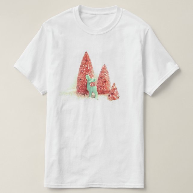 Retro Christmas Deer T-Shirt (Design Front)