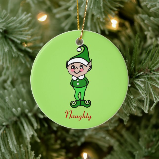 Retro Christmas Elf Ornament (Tree)