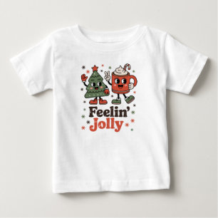 Retro Christmas Feeling Jolly Vintage Holiday Baby T-Shirt