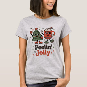 Retro Christmas Feeling Jolly Vintage Holiday T-Shirt