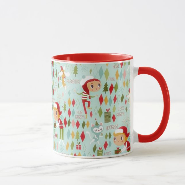 Retro Christmas Fun Coffee / Tea Gift Mugs (Right)