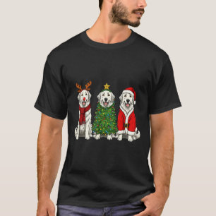Retro Christmas Great Pyrenees Santa Reindeer Dog  T-Shirt