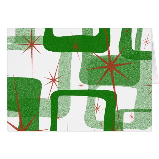 Retro Christmas Greeting Cards (Front Horizontal)