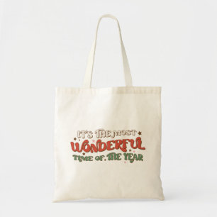 Retro Christmas Holiday Saying Tote Bag