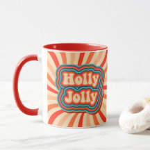 Retro Christmas Holidays Holly Jolly Typography