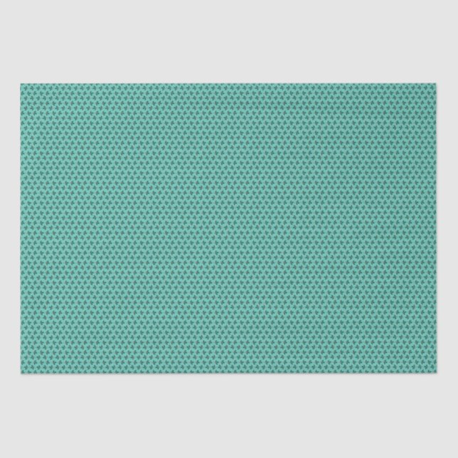 Retro Christmas holly decorative teal green  Tissue Paper (Front)