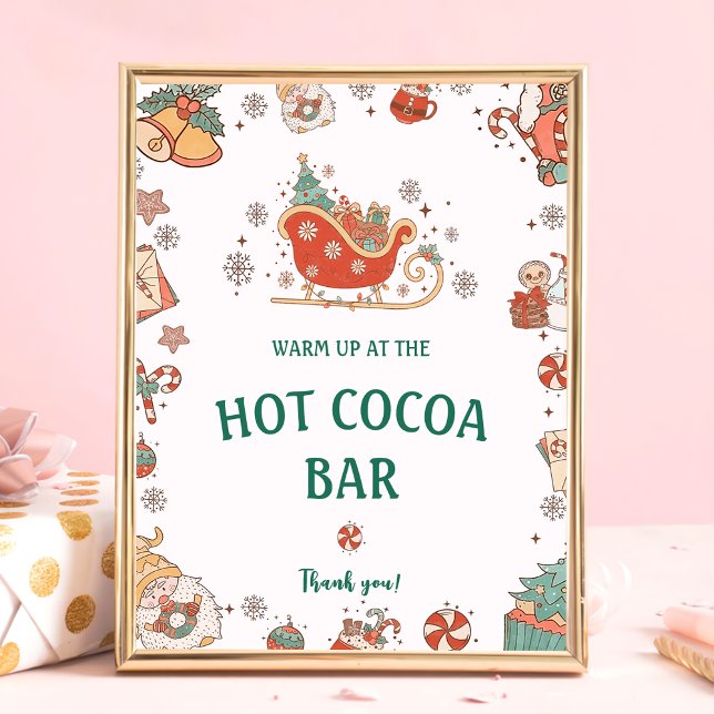 Retro Christmas Hot Cocoa Bar Sign (Creator Uploaded)