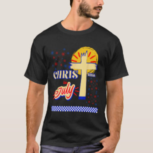 Retro Christmas In July Christian Jesus God Summer T-Shirt
