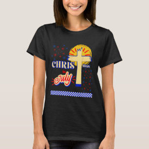 Retro Christmas In July Christian Jesus God Summer T-Shirt