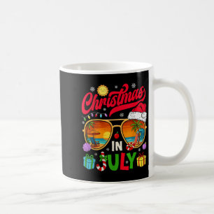 Retro Christmas In July Sungles Beach Summer Hawai Coffee Mug