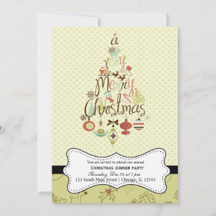 Retro Christmas Invitation