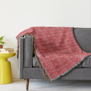 Retro Christmas knitted Sweater Pattern Holiday  Throw Blanket