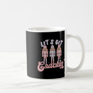 Retro Christmas Lets Get Crackin Nutcrackers Vinta Coffee Mug