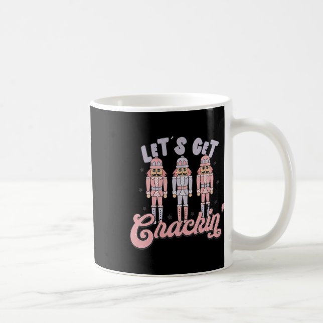 Retro Christmas Lets Get Crackin Nutcrackers Vinta Coffee Mug (Right)