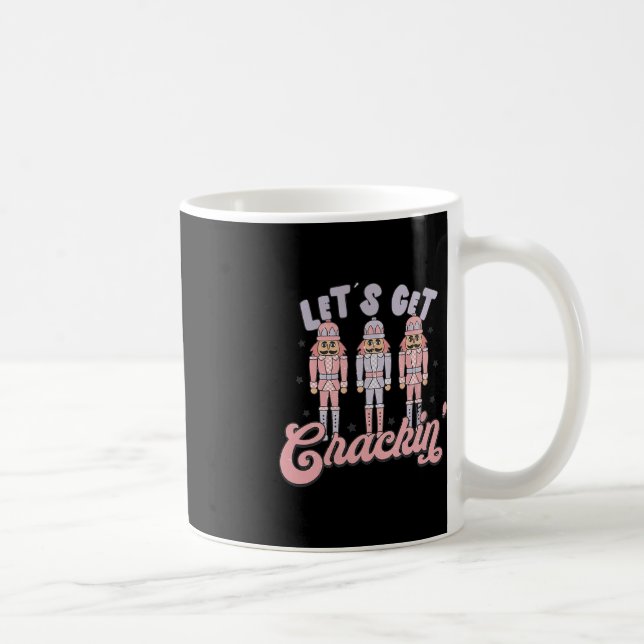Retro Christmas Lets Get Crackin Nutcrackers Vinta Coffee Mug (Right)
